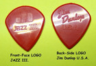 Dunlop Jazz Iii Guitar Bass Picks 1 38 Mm   Red 10-picks In This Pack