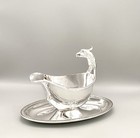 Christofle Malmaison Silver Plated Gravy Boat Saucier 