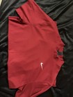 Nike Dri-fit Tiger Woods Standard Fit Crew Neck Golf T-shirt Red Mens M