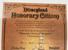 Vintage 1985 Disneyland Honorary Citizen Blank Certificate 14 5  X 10 75 