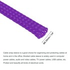 Expandable Sleeving 1 4-inch 100ft Cable Sleeve Purple