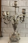 Vintage Revival Louis Xv Rococo Style Candelabra Pair 5 Arm Silver Plate 16 5   