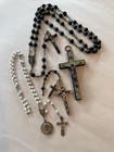 Antique Vintage Religious Catholic Cross Crucifix Rosary Jewelry Lot
