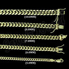 10k Yellow Gold 5mm-10mm Miami Cuban Link Chain Necklace Mens Womens 16 - 30 