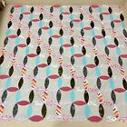 2 Cotton Patchwork Queen Size Quilt Tops toppers-orange Peel woodland Stars