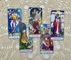 Tarot Of A Moon Garden Borderless Deck   Book Set 78 Purple Gilt-edged Cards New