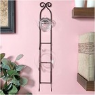 Bard s Black Wrought Iron Wall Mountable Hanger  4 Saucers  20  X 2 75  X 1 25 