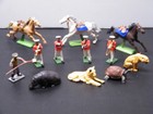 Vintage Lot  12 Pcs   Britains Plastic Toy Figures