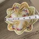 Hand Painted Porcelain Footed Bowl W  Purple Irises   Gold Gilding Antique
