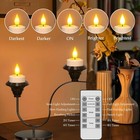 Rechargeable Tea Lights With Remote  6pcs Led Electric Flameless Flickering Can
