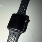 Apple Watch Series 1 Og42mm Silver Aluminum Case Black Silicone Band Touchscreen
