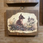 Vintage 1960s Woodland Animals Wall Art Decor Nursery Baby Kid s Room