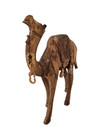 Hand Carved Wooden Camel Figurine With Saddle Jugs Chain Olive Wood
