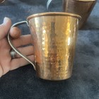 4 Sertodo Dignidad Mexico Hammered Copper Aged Patina Steel Handle Mule Mugs