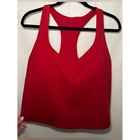 Fabletics Anywhere Cropped Built-in Bra Tank Top Red Xl  no Tag - See Meas 