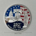 Usa 250th Anniversary  Beautiful 3d Collectible Commemorative Coin - Silver