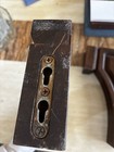 Pair Vintage Wood Interior Fluted Corbel Brackets Dark Varnish