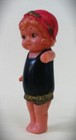 Vintage Celluloid Doll In Bathing Cap And Suit - With Paper Pre War Tag