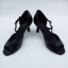 Women s Bloch Latin Dance Shoes Illeana Dance Sport Black Leather Size 6b