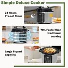 16-in-1 Electric Pressure Cooker 8qt Slow Rice Cooker Non-stick Stainless Steel