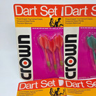 Lot Of 4 Vintage Packs Of Crown Dart Darts Set Of 3 New Red Green Yellow Blue