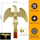 Gold Eagle Flagpole Finial Topper For Indoor  Plastic Eagle Flag Pole Top Topper