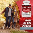 Blood Sugar Balance Complex toplux With 20 Herb   Vitamin Blend  Vegan  60 Caps