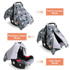 Car Seat Cover Baby Boy  Peekaboo Opening Infant Carseat Canopy