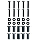 10pcs Aluminum Screen Bolt Kit  M5 X 0 98in  25mm  Black