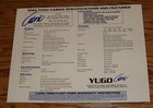 Original 1990 Yugo Cabrio Cabriolet Sales Sheet Brochure 90
