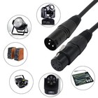 Sinloon Dmx Stage Light Cable - 3pin Xlr Male To 5pin Female 0 5m  Black 