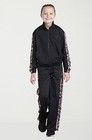 Adidas Girls Track Suit Jacket Pants Black Leopard Pink Size 14  nwt 