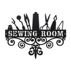 Koyiltd Sewing Room Decor Black Metal Wall Decor Sewing Accessories Classic