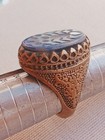 Rare Ancient Bronze Roman - Legionary Antique Ring Artifact Engraved Scorpio