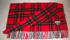 Oversized Royal Stewart Tartan Red Plaid Scarf 30  W 70  L Cashmere Feel B x26