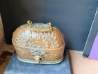 Antique Ottoman Turkish Copper Soap Box Brass Feet Handle 1860 Izmir