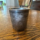 Antique Webster Sterling Silver Thimble Shot Glass Jigger Hammered 8575 