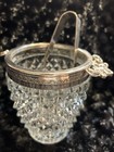 Mcm Vintage French Crystal Ice champagne Bucket- With Tongs 