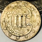 1851 Three Cent Silver Piece Trime 3c Type 1 Ungraded Us Coin Cc31384