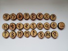 Futhark Rune Set - Handmade Wood From Europe - W  Bag - 25 Pcs