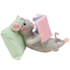 Primitives By Kathy Felt Reading Mouse Critter Book Lover Gift Holiday Decor