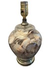 Vintage Seashell Filled Glass Table Lamp Beach Cottage Lake Coastal 14   