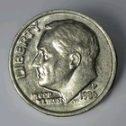 Double Struck 1986-p Roosevelt Dime Offset Struck Collar Error 10c Coin Reverse