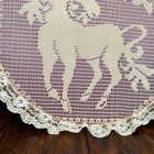 Vintage Filet Crochet Unicorn Wall Hanging 14    Embroidery Hoop Lace Art
