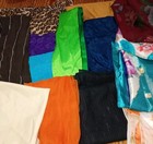 Vintage Scarf Scarves Mixed Sizes  Pattern  Material Lot Of 34