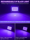 2   Rechargeable Led Uv Work Lights Black Light Stage Light Camping Fishing Torch