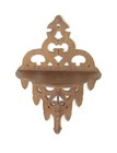 Antique 19th C Victorian Mahogany Wood Scrolled Cut Out Small Wall Sconce Shelf
