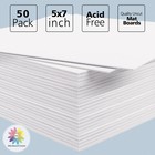 50 Pack 5x7 8x8 11x14 Uncut Photo Matboard White Backing Board For Frame Picture