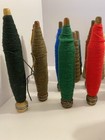 Antique Spools With Yarn  9  Set 17