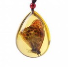 Polyber Amber Variety Pendant With Chain Inclusion Butterfly Butterfly